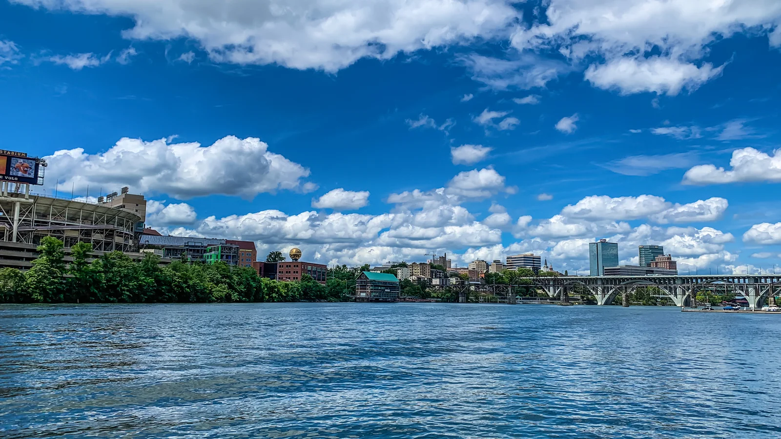 Knoxville skyline from the Tennessee River