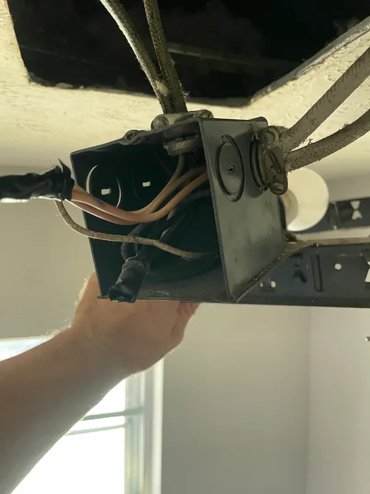 Ceiling-fan mounting hardware and open connection box