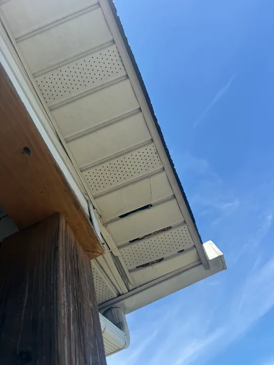 Exterior soffit, fascia, gutter and exposed timber trim