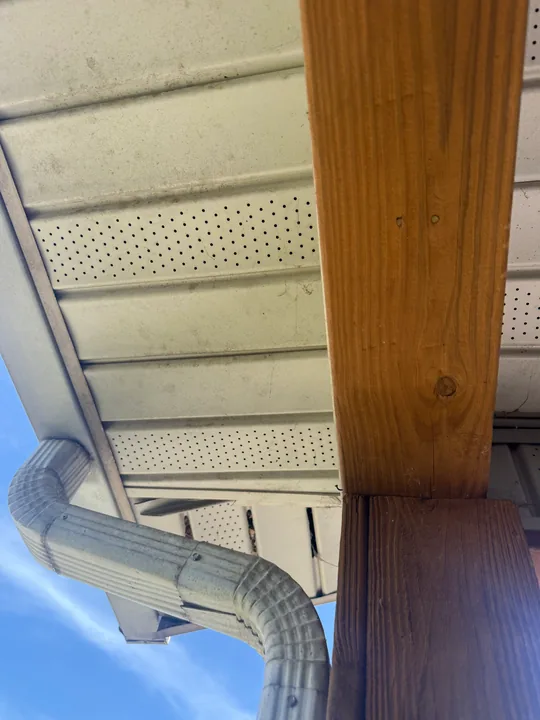 Exterior soffit, fascia, gutter and exposed timber trim