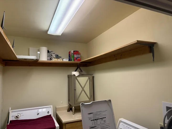Utility room ceiling opening, drywall patch and finishing work